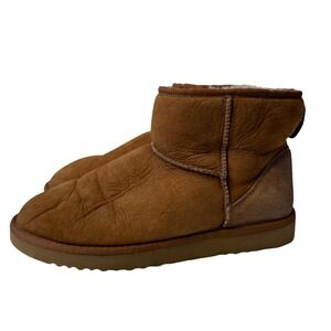 UGG Australia Classic Mini 5854 Chestnut Sheepskin Ankle Boots Womens 11